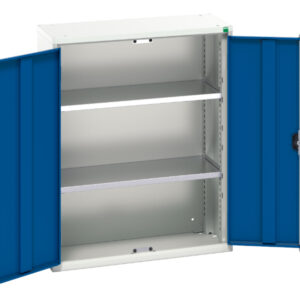 Verso Wall / Shelf Cupboard Storage with 2 Shelves. WxDxH: 800X350X1000mm Ral 7035/5010 _SKU-16926114.11