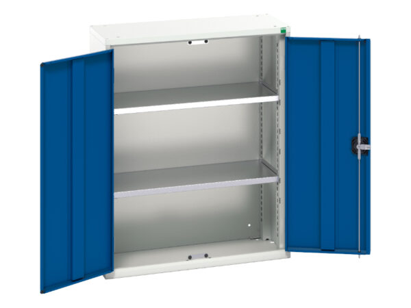 Verso Wall / Shelf Cupboard Storage with 2 Shelves. WxDxH: 800X350X1000mm Ral 7035/5010 _SKU-16926114.11