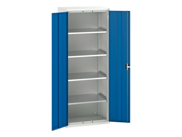 4 Shelf Bott Verso Cupboard Storage - Verso Shelf Cupboard Storage with 4 Shelves. WxDxH: 800X550X2000mm Ral 7035/5010 _SKU-16926167.11