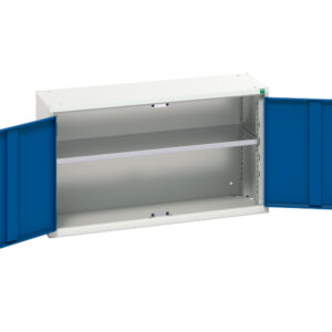 Metal Cupboard Storages for Workshop - Verso Wall / Shelf Cupboard Storage with 1 Shelf. WxDxH: 1050X350X600mm Ral 7035/5010 _SKU-16926202.11