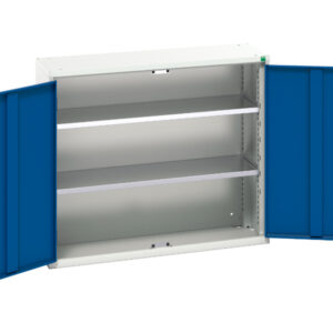 Verso Wall / Shelf Cupboard Storage with 2 Shelves. WxDxH: 1050X350X900mm Ral 7035/5010 _SKU-16926211.11
