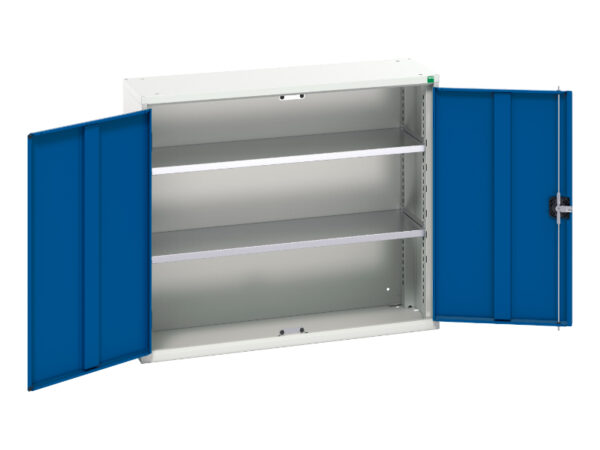 Verso Wall / Shelf Cupboard Storage with 2 Shelves. WxDxH: 1050X350X900mm Ral 7035/5010 _SKU-16926211.11
