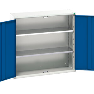 Verso Wall / Shelf Cupboard Storage with 2 Shelves. WxDxH: 1050X350X1000mm Ral 7035/5010 _SKU-16926214.11
