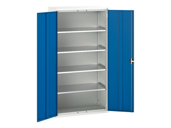 Verso Shelf Storage Cabinet with 4 Shelves - WxDxH: 1050X550X2000mm Ral 7035/5010 _SKU-16926267.11