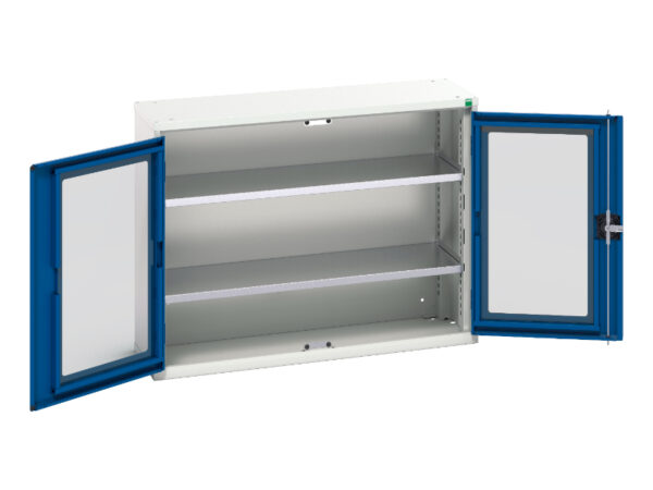 Verso Window Door Cupboard Storage - with 2 Shelves. WxDxH: 1050X350X800mm Ral 7035/5010 _SKU-16926270.11