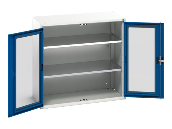 Verso Window Door Cupboard Storage with 2 Shelves. WxDxH: 1050X550X1000mm Ral 7035/5010 _SKU-16926276.11