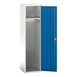 Ppe Storage Cupboard Storage - Verso Ppe Cupboard Storage with 1 Shelf, 1 Rail. WxDxH: 525X550X2000mm Ral 7035/5010 _SKU-16926350.11
