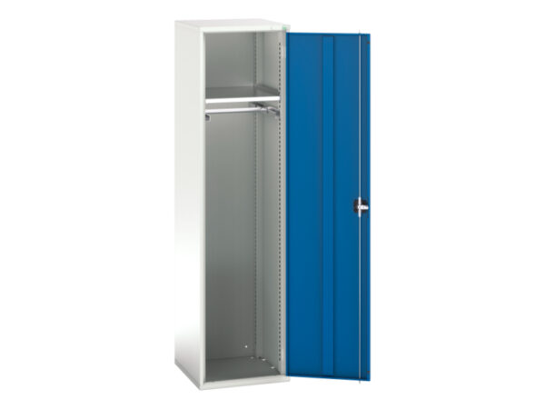 Ppe Storage Cupboard Storage - Verso Ppe Cupboard Storage with 1 Shelf, 1 Rail. WxDxH: 525X550X2000mm Ral 7035/5010 _SKU-16926350.11