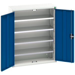 Parts Storage Bins Storage Cabinet - Verso Bin Cupboard Storage with 4 Shelves, 20 Bins. WxDxH: 800X350X1000mm Ral 7035/5010 _SKU-16926400.11