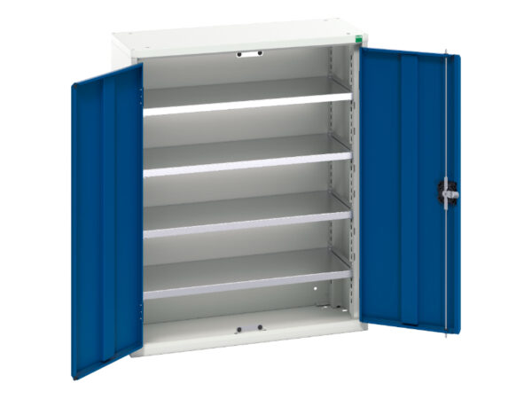 Parts Storage Bins Storage Cabinet - Verso Bin Cupboard Storage with 4 Shelves, 20 Bins. WxDxH: 800X350X1000mm Ral 7035/5010 _SKU-16926400.11