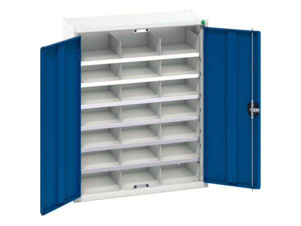 Verso Compartment Cupboard Storage with 21 Compartments. WxDxH: 800X350X1000mm Ral 7035/5010 _SKU-16926402.11