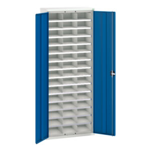 Verso Compartment Cupboard Storage with 45 Compartments. WxDxH: 800X350X2000mm Ral 7035/5010 _SKU-16926403.11