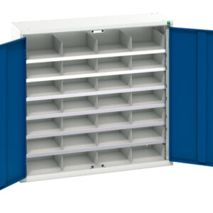 Verso Compartment Cupboard Storage with 28 Compartments. WxDxH: 1050X350X1000mm Ral 7035/5010 _SKU-16926502.11