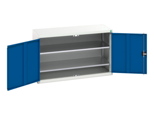 Verso Shelf Cupboard Storage with 2 Shelves. WxDxH: 1300X550X800mm Ral 7035/5010 _SKU-16926621.11