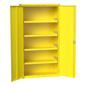 Large Coshh Storage Cabinet - Verso Hazardous Substance Cupboard Storage with 4 Trays. WxDxH: 1050X550X2000mm Ral 1023 _SKU-16926796. 12
