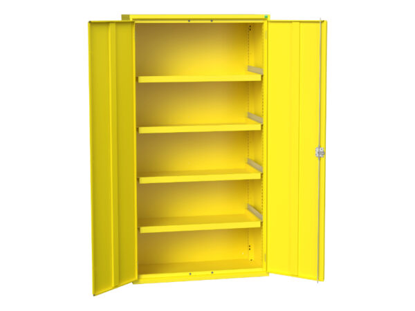 Large Coshh Storage Cabinet - Verso Hazardous Substance Cupboard Storage with 4 Trays. WxDxH: 1050X550X2000mm Ral 1023 _SKU-16926796. 12
