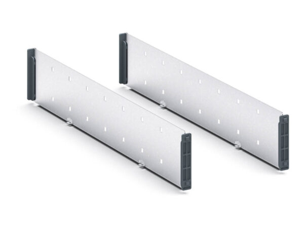 Bott Verso Metal Dividers for Drawers - Verso Adjustable Metal Divider Kit 3 Compartment for Storage Cabinet - WxDxH: 525X550X100/125mm Galvanised Steel _SKU-16926800.51