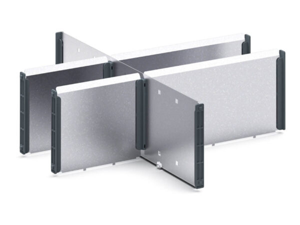 Verso Metal Dividers - Verso Adjustable Metal Divider Kit 6 Compartment for Storage Cabinet - WxDxH: 525X550X175mm Galvanised Steel _SKU-16926803.51