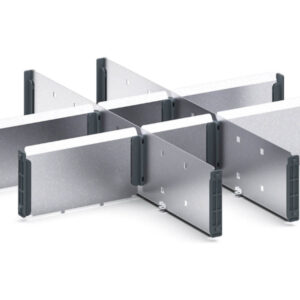 Metal Compartments for Bott Verso Drawers - Verso Adjustable Metal Divider Kit 9 Compartment for Storage Cabinet - WxDxH: 525X550X100/125mm Galvanised Steel _SKU-16926804.51