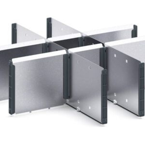 Verso Adjustable Metal Dividers - 9 Compartment for Storage Cabinet. WxDxH: 525X550X175mm Galvanised Steel _SKU-16926805.51