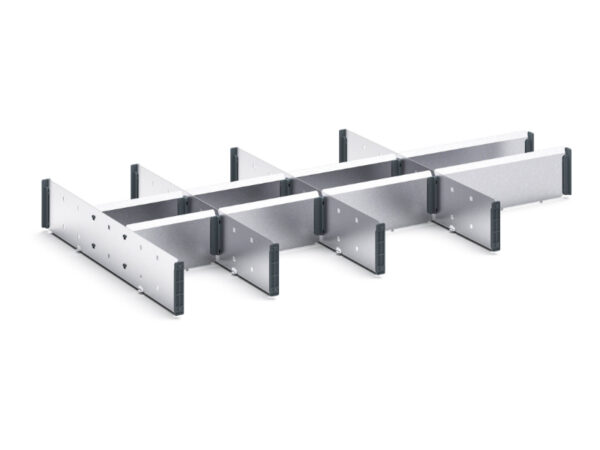 Verso Adjustable Metal Divider Kit 13 Compartment for Storage Cabinet - WxDxH: 1050X550X100/125mm Galvanised Steel _SKU-16926842.51