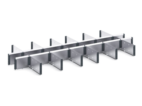 Verso Adjustable Metal Divider Kit 21 Compartment for Storage Cabinet - WxDxH: 1050X550X100/125mm Galvanised Steel _SKU-16926844.51