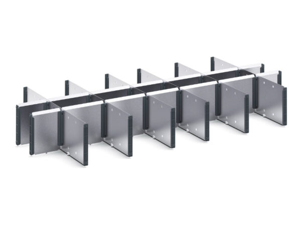 Verso Adjustable Metal Divider Kit 21 Compartment for Storage Cabinet - WxDxH: 1050X550X175mm Galvanised Steel _SKU-16926845.51
