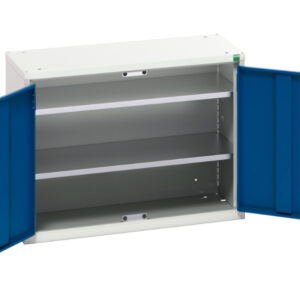 Bott Storage Storage Cabinet for Workshop - Verso Economy Cupboard Storage with 2 Shelves. WxDxH: 800X350X600mm Ral 7035/5010 _SKU-16929102.11