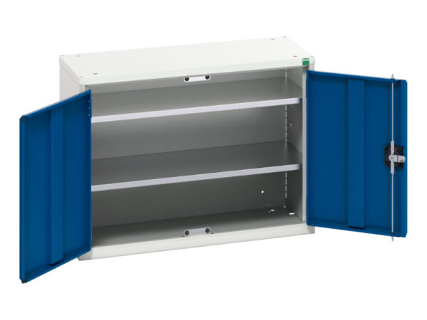 Bott Storage Storage Cabinet for Workshop - Verso Economy Cupboard Storage with 2 Shelves. WxDxH: 800X350X600mm Ral 7035/5010 _SKU-16929102.11