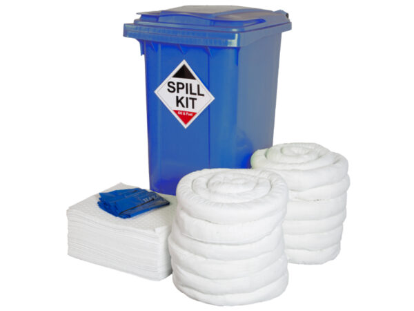 240 Litre Oil and Fuel Wheelie Bin Spill Kit - SKU OSK240WL