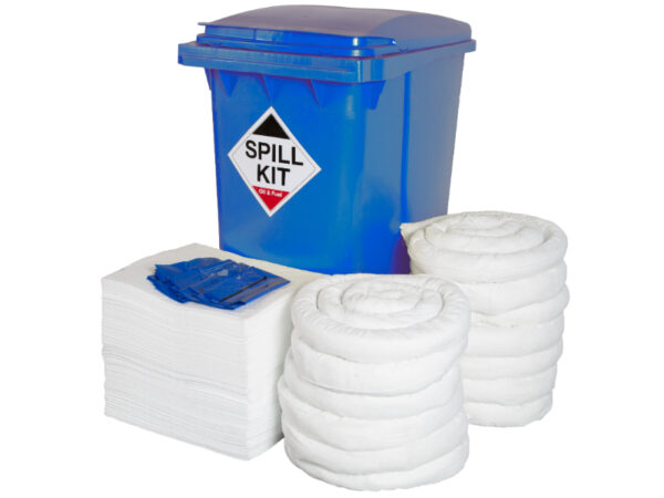 360 Litre Large Wheelie Bin Oil and Fuel Spill Kit - SKU OSK360WL