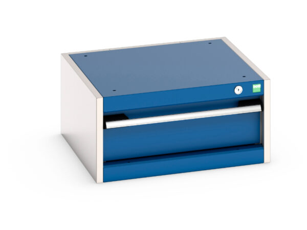 Workshop Metal Drawer Storage Cabinet - with 1 Drawer. WxDxH: 525X525X250mm Ral 7035/5010 _SKU-40010001.11V