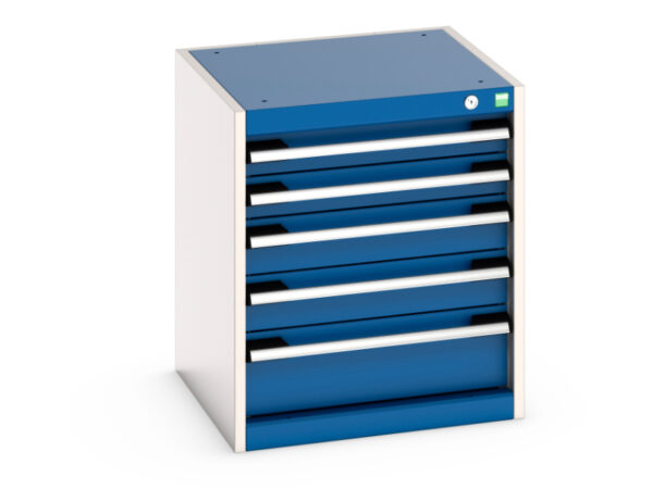 Bott Cubio Drawer Cupboard Storage with 5 Drawers - Cubio Drawer Storage Cabinet with 5 Drawers. WxDxH: 525X525X600mm Ral 7035/5010 _SKU-40010015.11V