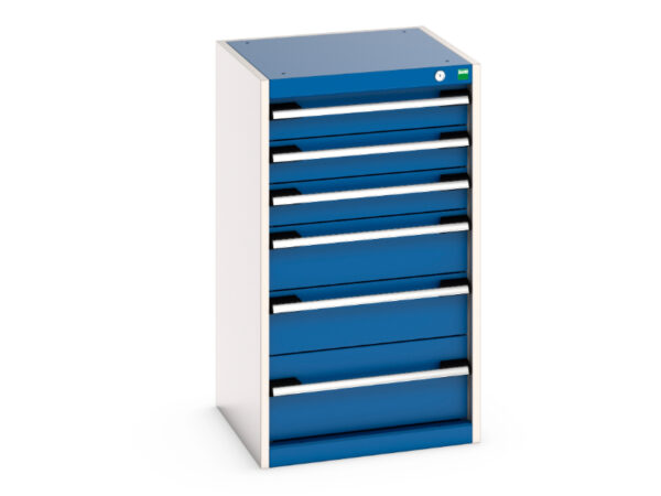 6 Drawer Cubio Drawer Storage Cabinet - WxDxH: 525X525X900mm Ral 7035/5010 _SKU-40010039.11V