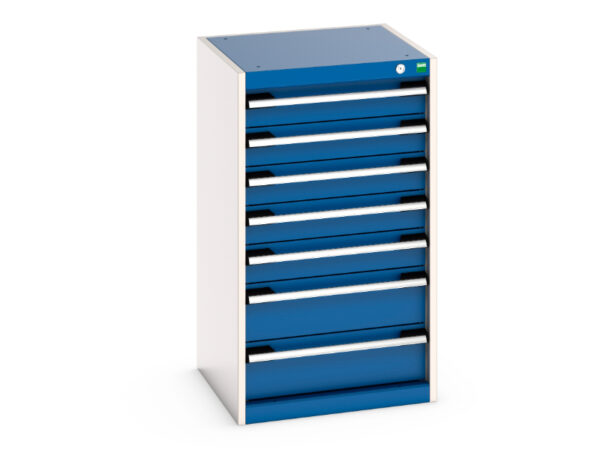 Cubio Drawer Storage Cabinet with 7 Drawers. WxDxH: 525X525X900mm Ral 7035/5010 _SKU-40010041.11V