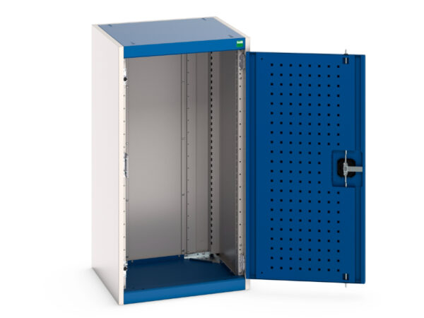 Bott Cubio Cupboard Storage with Perfo Doors - WxDxH: 525X525X1000mm Ral 7035/5010 _SKU-40010067.11V