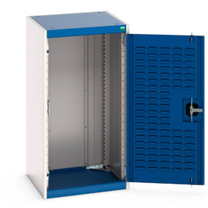 Bott Cubio Cupboard Storage with Louvre Doors - WxDxH: 525X525X1000mm Ral 7035/5010 _SKU-40010068.11V
