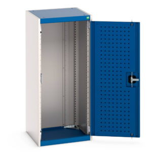 Heavy Duty Bott Cupboard Storage - Cubio Cupboard Storage with Perfo Doors. WxDxH: 525X525X1200mm Ral 7035/5010 _SKU-40010069.11V