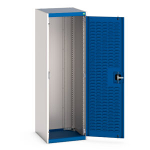 Blue Industrial Cupboard Storages - with Louvre Doors. WxDxH: 525X525X1600mm Ral 7035/5010 _SKU-40010072.11V