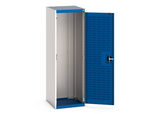 Blue Industrial Cupboard Storages - with Louvre Doors. WxDxH: 525X525X1600mm Ral 7035/5010 _SKU-40010072.11V