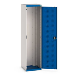 Bott Workplace Cubio Cupboard Storage with Perfo Doors - WxDxH: 525X525X2000mm Ral 7035/5010 _SKU-40010073.11V