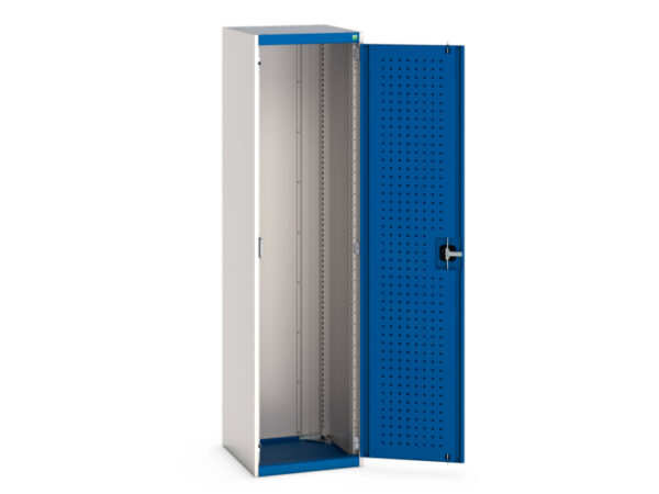Bott Workplace Cubio Cupboard Storage with Perfo Doors - WxDxH: 525X525X2000mm Ral 7035/5010 _SKU-40010073.11V