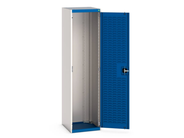 Warehouse Steel Cupboard Storage - with Louvre Doors. WxDxH: 525X525X2000mm Ral 7035/5010 _SKU-40010074.11V