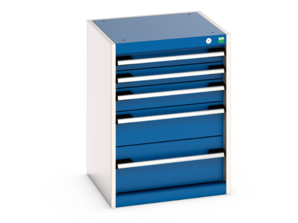 1050mm Heavy Duty Drawer Storage Cabinet - with 5 Drawers. WxDxH: 525X525X700mm Ral 7035/5010 _SKU-40010115.11V