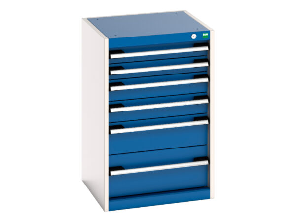 Bott Workshop Storage Cabinet Drawers - 6 Drawers. WxDxH: 525X525X800mm Ral 7035/5010 _SKU-40010117.11V