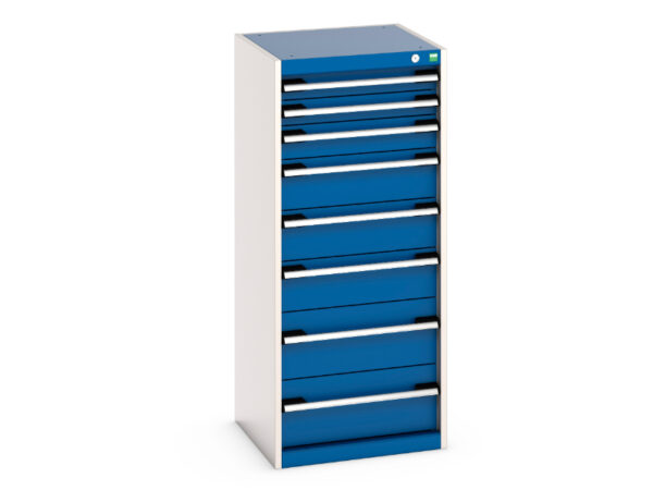 Cubio Drawer Storage Cabinet with 8 Drawers. WxDxH: 525X525X1200mm Ral 7035/5010 _SKU-40010121.11V