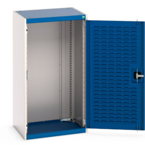 1200mm High Cubio Cupboard Storage - with Louvre Doors. WxDxH: 650X525X1200mm Ral 7035/5010 _SKU-40011016.11V