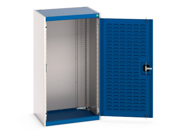 1200mm High Cubio Cupboard Storage - with Louvre Doors. WxDxH: 650X525X1200mm Ral 7035/5010 _SKU-40011016.11V
