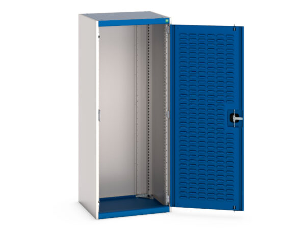 Secure Metal Stoarge Storage Cabinets - Cubio Cupboard Storage with Louvre Doors. WxDxH: 650X525X1600mm Ral 7035/5010 _SKU-40011018.11V