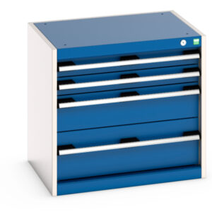 Cubio Drawer Storage Cabinet with 4 Drawers - WxDxH: 650X525X600mm Ral 7035/5010 _SKU-40011040.11V
